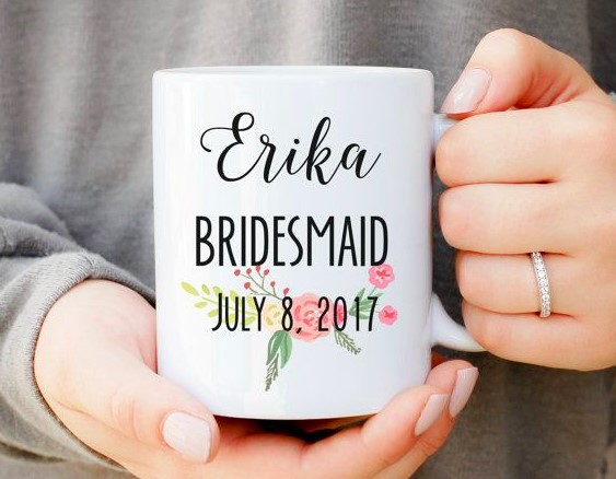 bridesmaid personalized mug gift