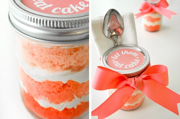 bridesmaids gift cupcake jar