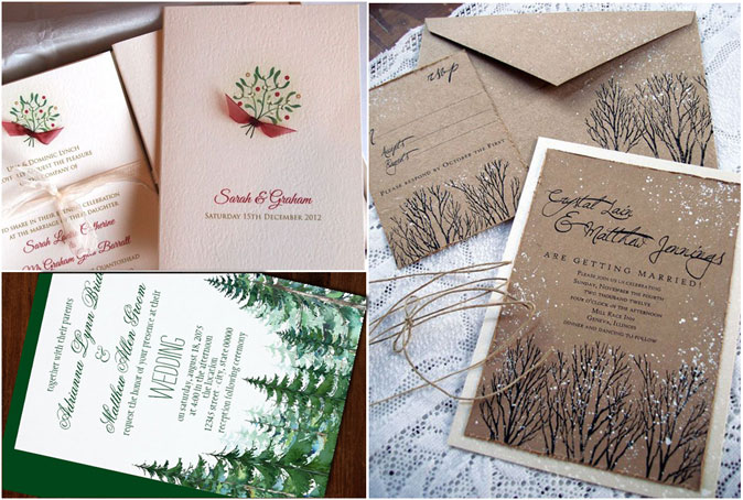 winter wedding invitations