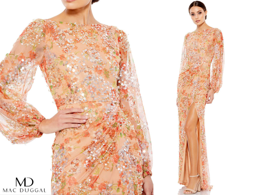 mac duggal floral dress