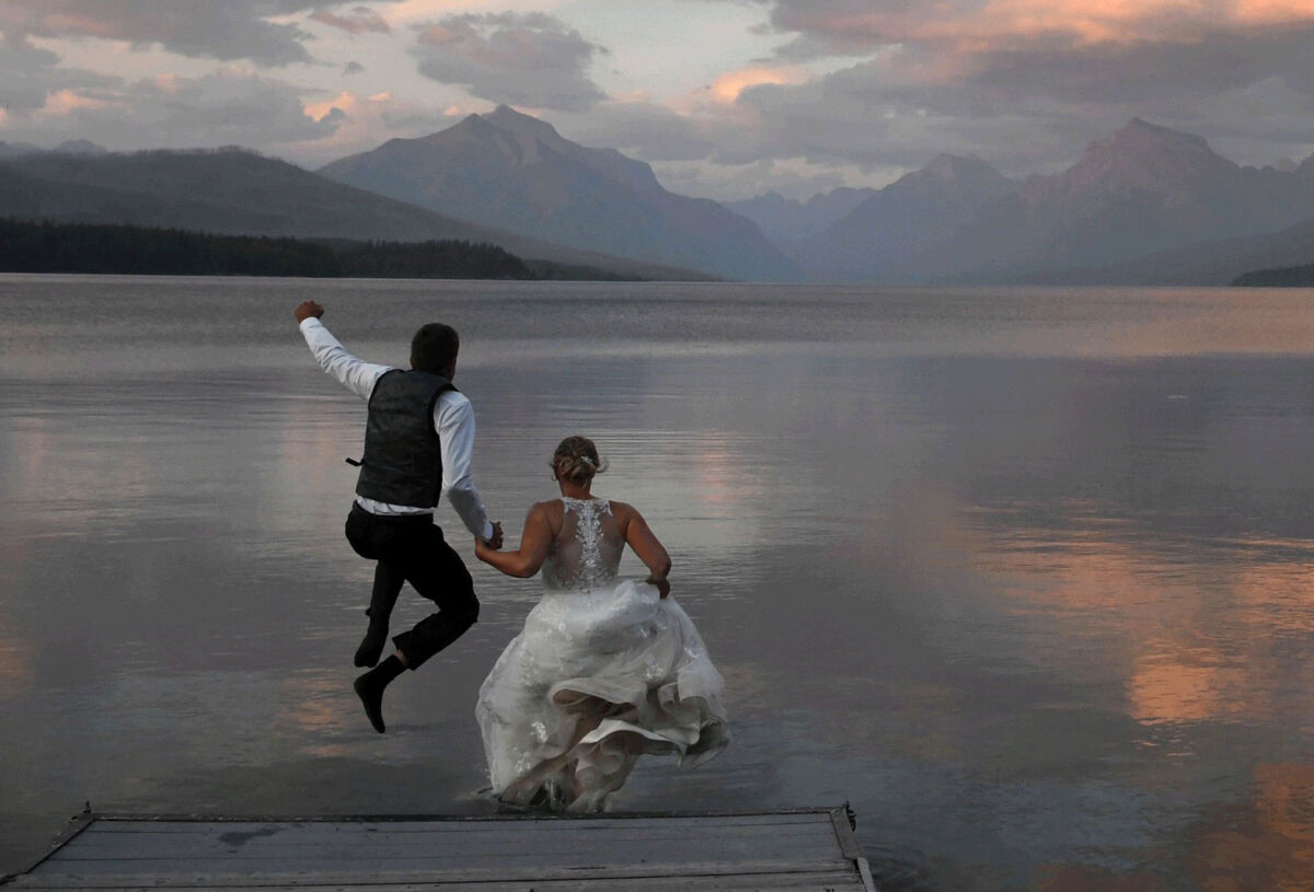 montana lake wedding