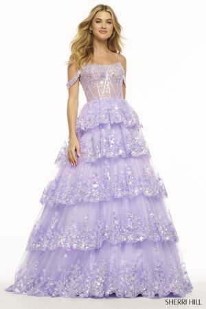 purple prom sherri hill dress