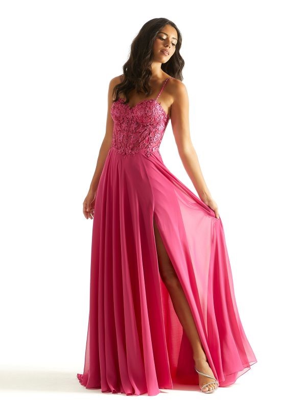 pink mori lee dress