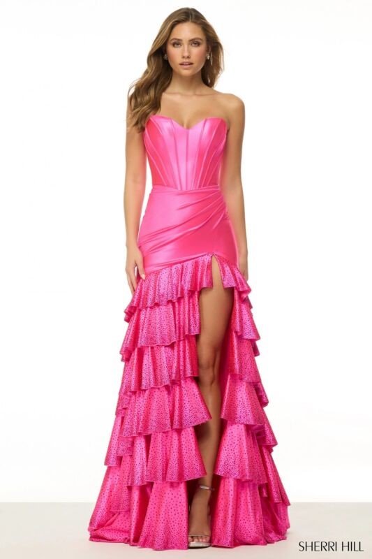 Sherri hill lace up prom dress