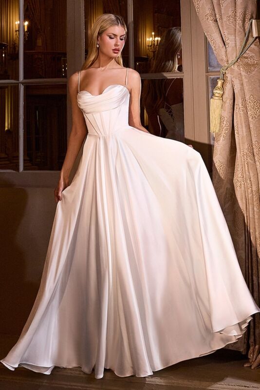 satin courthouse wedding dress