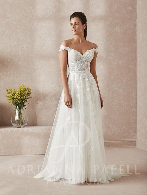 bardot neckline wedding dress