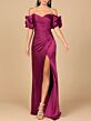 Lara 28957 High Slit Faux Wrap Dress