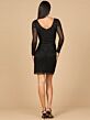 Lara 29061 Long Sleeves Sheer Neckline Embellished Dress
