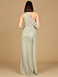 Lara 29168 Asymmetrical Neckline Side Tail Dress