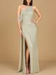 Lara 29168 Asymmetrical Neckline Side Tail Dress