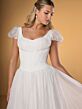 Christina Wu 28252 A-Line Chiffon Skirt Puff Sleeve Wedding Dress