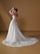 Christina Wu 15974 Plunging Neck Lace Sleeve Wedding Dress