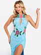 Jovani 46086 Halter Neckline Floral Sequin Dress