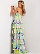 Jovani 47560 Tiered Ruffle Skirt Floral Print Dress