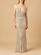 Lara 29904 Spaghetti Straps V-Neck Dress