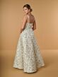 Christina Wu 22299 High Slit Novelty Jacquard Bridesmaid Dress