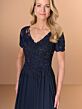 Christina Wu 17284 Dusty Rose V-Neckline Dress