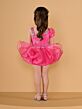Tiffany Princess 13848 Hot Pink Puff Sleeve Baby Pageant Dress
