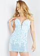 Jovani 05282 Floral Appliques Backless Dress