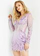 Jovani 27205 Long Sleeve Embellished Evening Short Dress