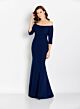Cameron Blake CB145 Ruched Side Off The Shoulder Dress