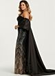 Jovani 38746 Off The Shoulder Cape Ombre Sequin Dress