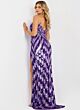Jovani 44270 High Slit Strapless Sequin Dress