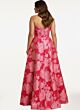 Jovani 45721 High Slit Strapless Floral Dress