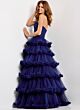 Jovani 47139 Pleated Corset Layered Skirt Dress