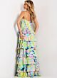 Jovani 47560 Tiered Ruffle Skirt Floral Print Dress