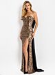 Jovani 48651 Bow Train Leopard Sequin Dress