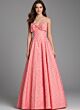 Jovani 49340 Bow Neckline Polka Dot Dress