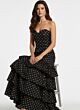 Jovani 49419 Polka Dot Strapless Sweetheart Neckline Trumpet Dress