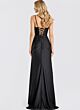 Jovani 49616 Plunging Neckline Lace-Up Back Dress