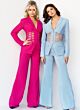 Jovani 07227 Illusion Midriff Two Piece Pant Suit