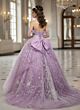 Jovani Q48441 Ruffle Waist Back Bow Quince Dress