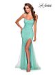 La Femme 28622 Lace-Up Back Embellished Dress