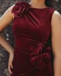 Mac Duggal 21163 Floral Applique Sleeveless Velvet Dress