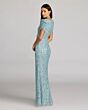 Mac Duggal 24003 Puff Sleeve Beaded Dress