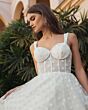 Mac Duggal 27539 Sweetheart Neck Polka Dot Mother Of The Bride Dress