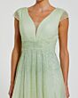 Mac Duggal 37018 Cap Sleeve V-Neck Embellished Dress