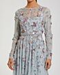 Mac Duggal 6183 Jewel Illusion Neckline Floral-Embellished Dress