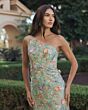 Mac Duggal 68606 One-Shoulder Embroidered Dress