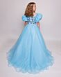 Ava Presley 39885 Square Neck Puff Sleeve Mini Pageant Gown