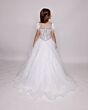 Ava Presley 39889 Feather Skirt Square Neck Mini Pageant Gown