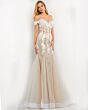 Jovani 02861 Godet Skirt Off The Shoulder Wedding Dress