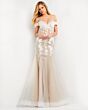 Jovani 02861 Godet Skirt Off The Shoulder Wedding Dress