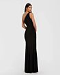 Mac Duggal 11849 One-Shoulder Column Silhouette Black Dress