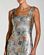 Mac Duggal 56388 Square Neck Sequined Silver Dress
