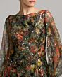 Mac Duggal 93547 Bishop Sleeve Floral Print Dress